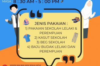 Program Pengumpulan Pakaian Sekolah Terpakai